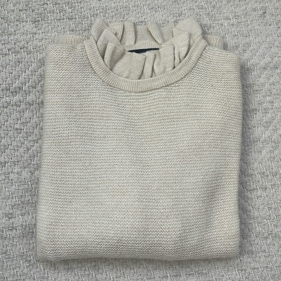 JCrew Ruffle Neck Sweater - Picture 2 of 5